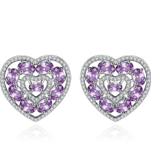 women earring cubic zircon big heart shaped earrings